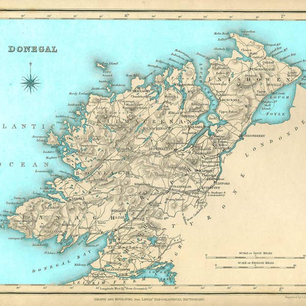 A map of County Donegal from the 1830s